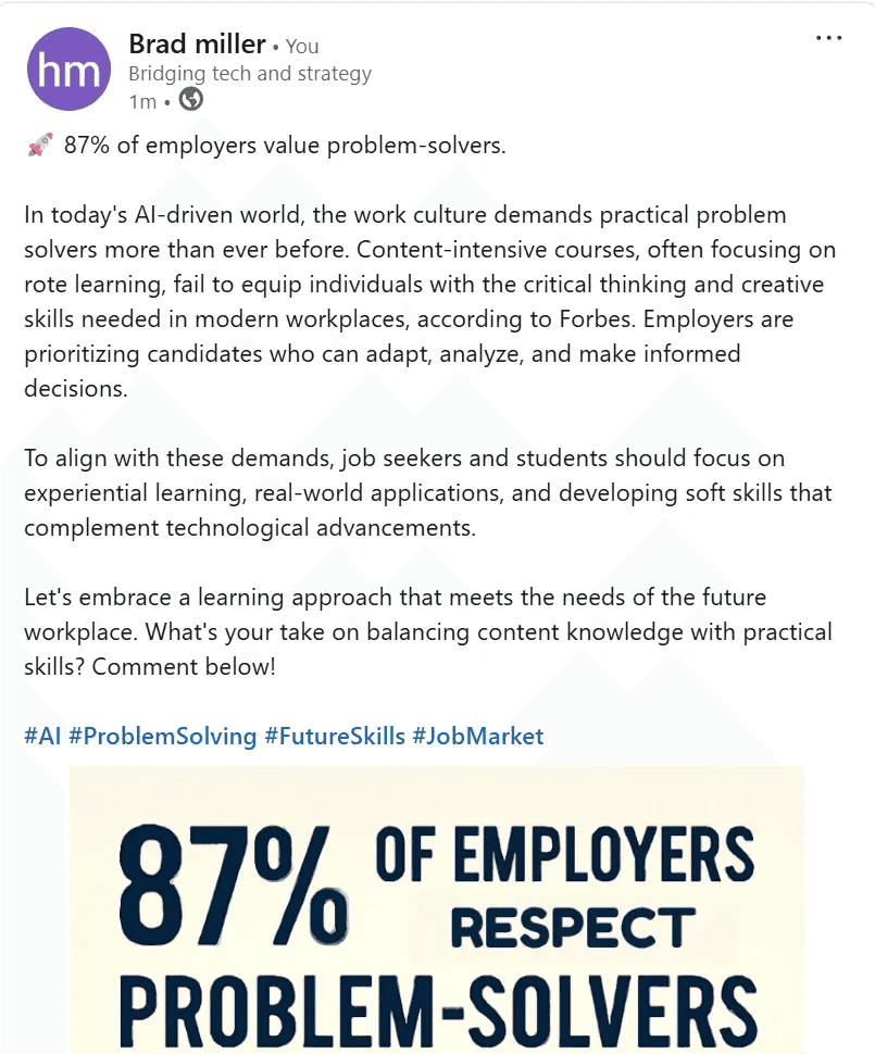 Linkedin post